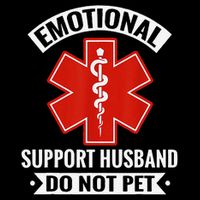 Emotional Support Husband Do Not Pet Vintage Bag
