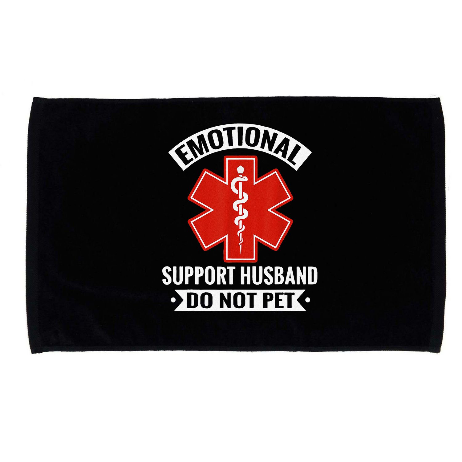 Emotional Support Husband Do Not Pet Vintage Microfiber Hand Towel