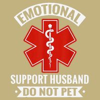 Emotional Support Husband Do Not Pet Vintage Button