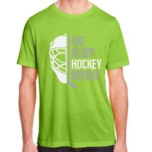 Eat Sleep Hockey Repeat Player Fan Graphic Cool Gift Adult ChromaSoft Performance T-Shirt