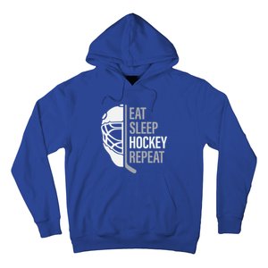 Eat Sleep Hockey Repeat Player Fan Graphic Cool Gift Hoodie