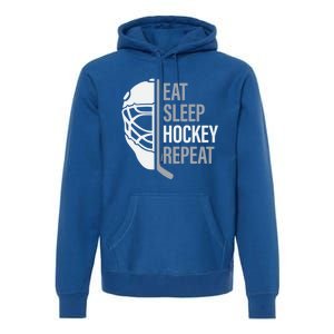 Eat Sleep Hockey Repeat Player Fan Graphic Cool Gift Premium Hoodie