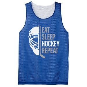 Eat Sleep Hockey Repeat Player Fan Graphic Cool Gift Mesh Reversible Basketball Jersey Tank