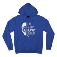 Eat Sleep Hockey Repeat Player Fan Graphic Cool Gift Tall Hoodie