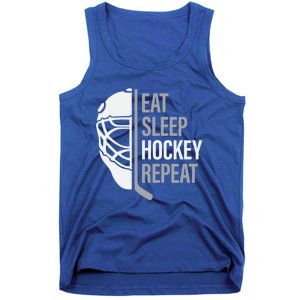 Eat Sleep Hockey Repeat Player Fan Graphic Cool Gift Tank Top