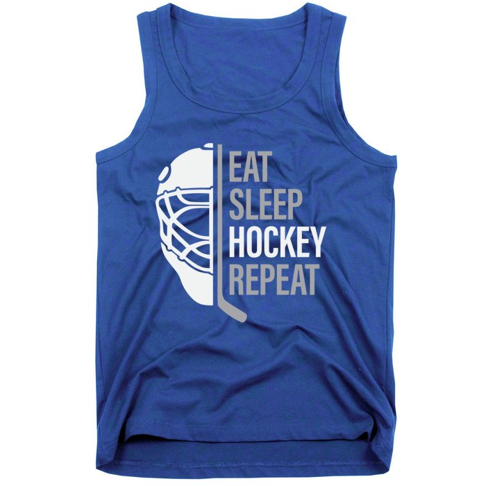 Eat Sleep Hockey Repeat Player Fan Graphic Cool Gift Tank Top