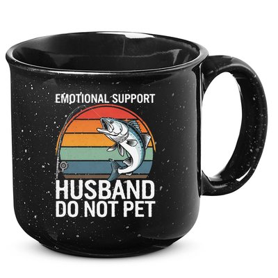 Emotional Support Husband Do Not Pet 15oz Campfire Ceramic Mug