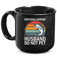 Emotional Support Husband Do Not Pet 15oz Campfire Ceramic Mug