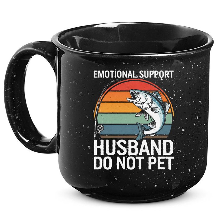 Emotional Support Husband Do Not Pet 15oz Campfire Ceramic Mug