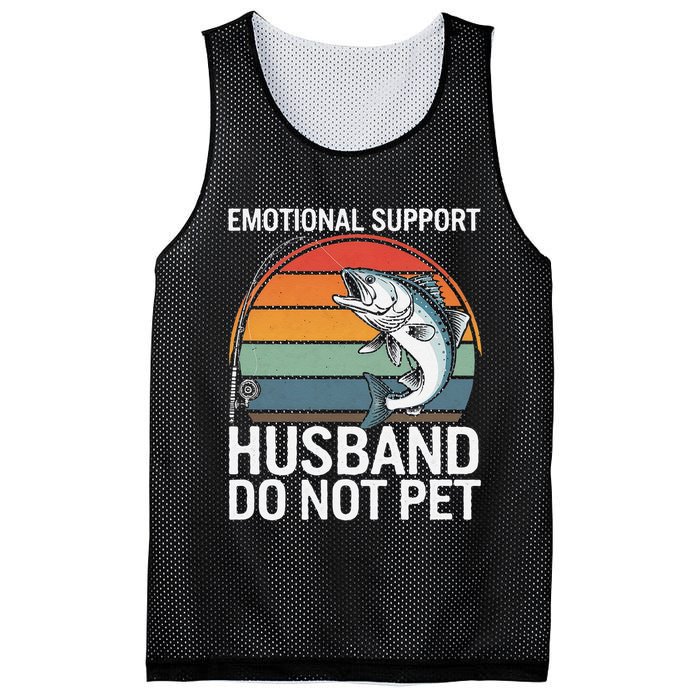 Emotional Support Husband Do Not Pet Mesh Reversible Basketball Jersey Tank