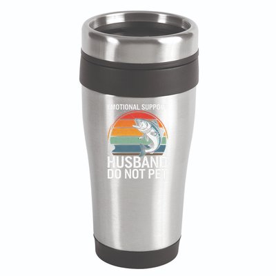 Emotional Support Husband Do Not Pet 16oz Travel Tumbler