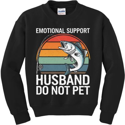 Emotional Support Husband Do Not Pet Kids Sweatshirt