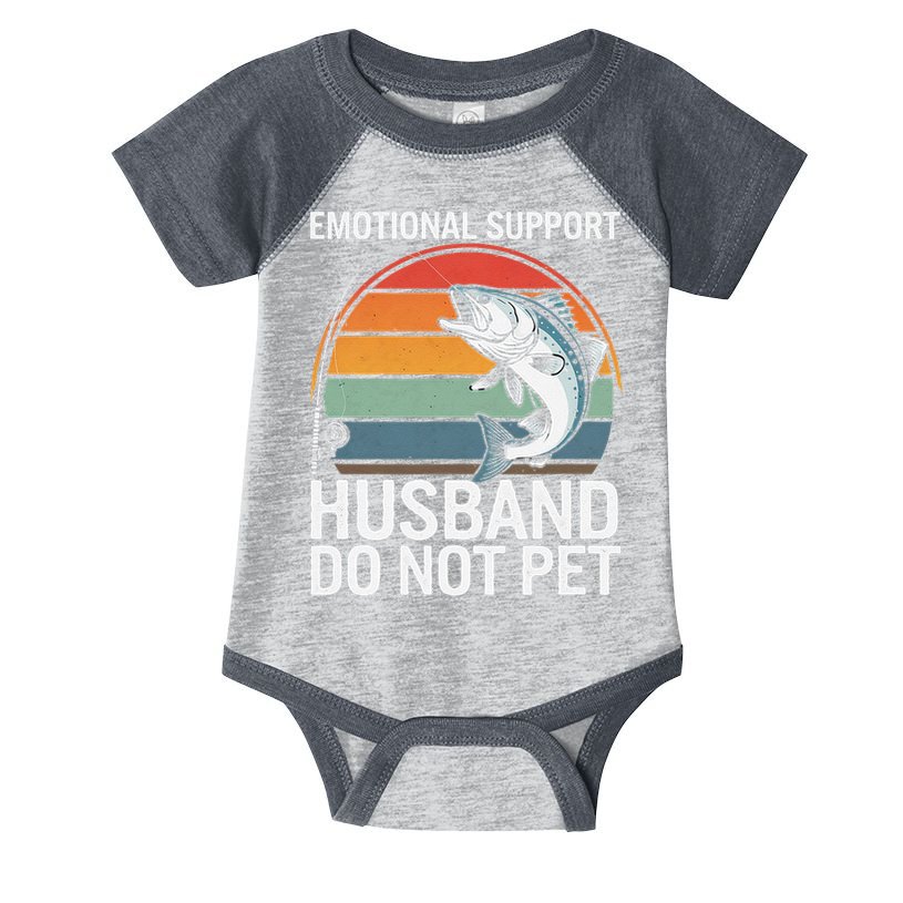 Emotional Support Husband Do Not Pet Infant Baby Jersey Bodysuit