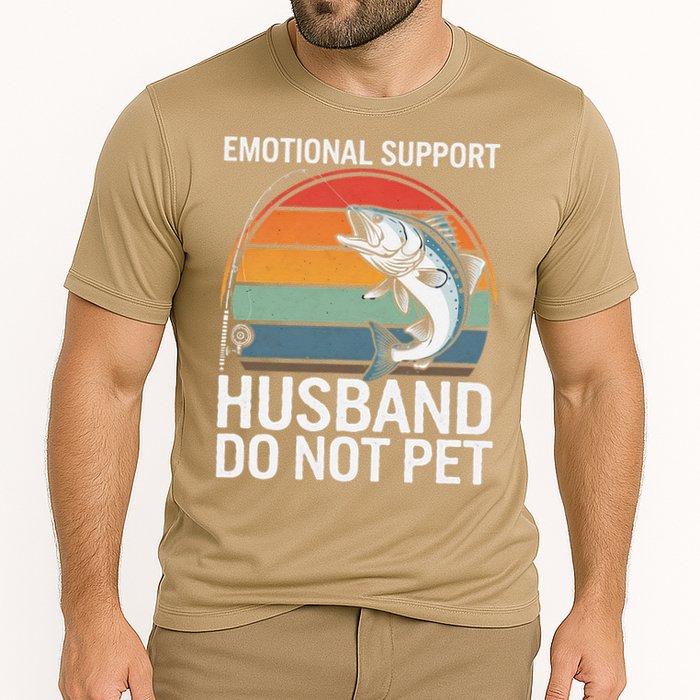 Emotional Support Husband Do Not Pet Cooling Performance Crew T-Shirt