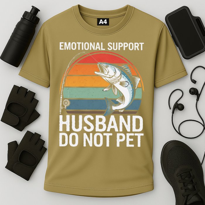 Emotional Support Husband Do Not Pet Cooling Performance Crew T-Shirt