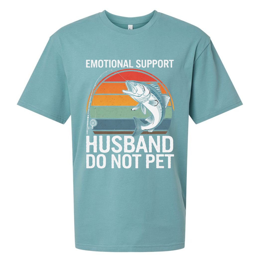 Emotional Support Husband Do Not Pet Sueded Cloud Jersey T-Shirt
