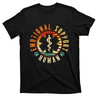 Emotional Support Human Retro Service Animal Dog T-Shirt