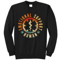 Emotional Support Human Retro Service Animal Dog Tall Sweatshirt