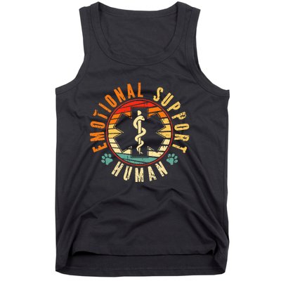 Emotional Support Human Retro Service Animal Dog Tank Top