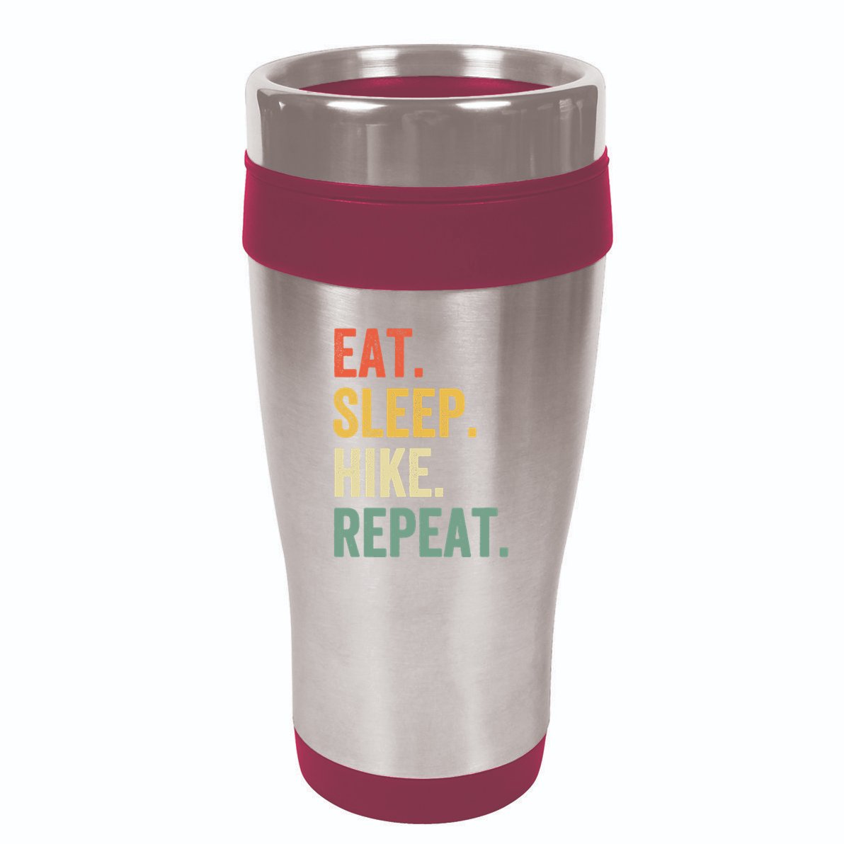 Eat Sleep Hike Repeat Funny Hiker Vintage Hiking 16oz Travel Tumbler