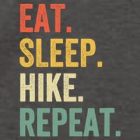 Eat Sleep Hike Repeat Funny Hiker Vintage Hiking Vector Backpack