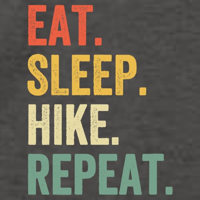 Eat Sleep Hike Repeat Funny Hiker Vintage Hiking Vector Backpack