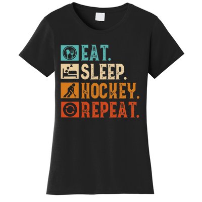 Eat Sleep Hockey Repeat Ice Hockey Women's T-Shirt