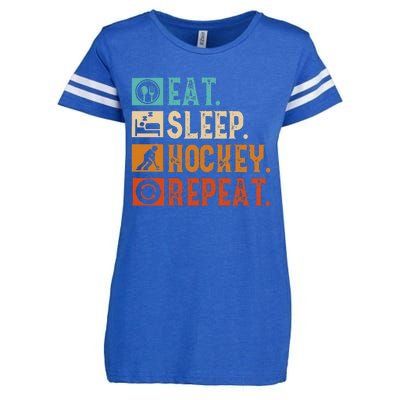 Eat Sleep Hockey Repeat Ice Hockey Enza Ladies Jersey Football T-Shirt