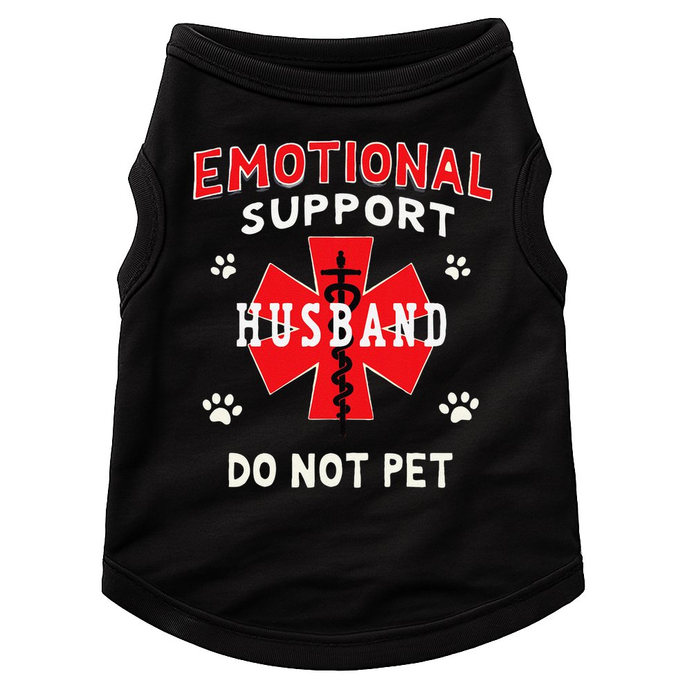 Emotional Support Husband Do Not Pet Doggie Tank