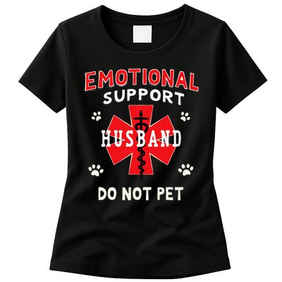 Emotional Support Husband Do Not Pet Womens T-Shirt