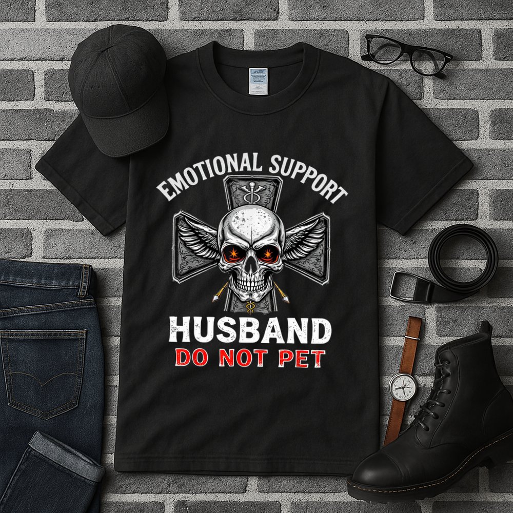 Emotional Support Husband Do Not Pet  Tall T-Shirt