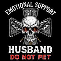 Emotional Support Husband Do Not Pet  Women's V-Neck T-Shirt