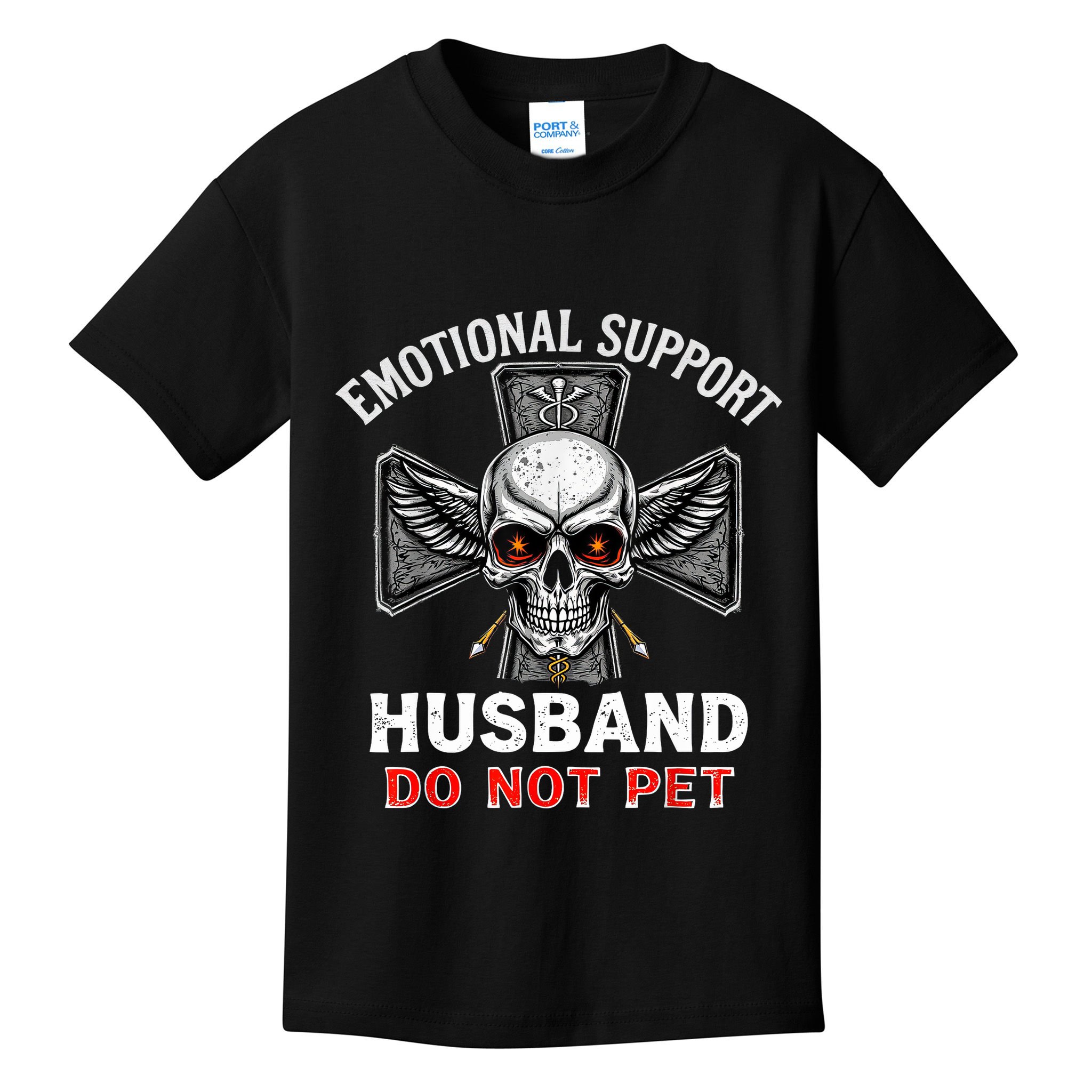 Emotional Support Husband Do Not Pet  Kids T-Shirt