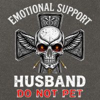 Emotional Support Husband Do Not Pet  Cotton Canvas Backpack