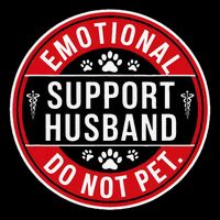 Emotional Support Husband Do Not Pet 7-Panel Snapback Hat