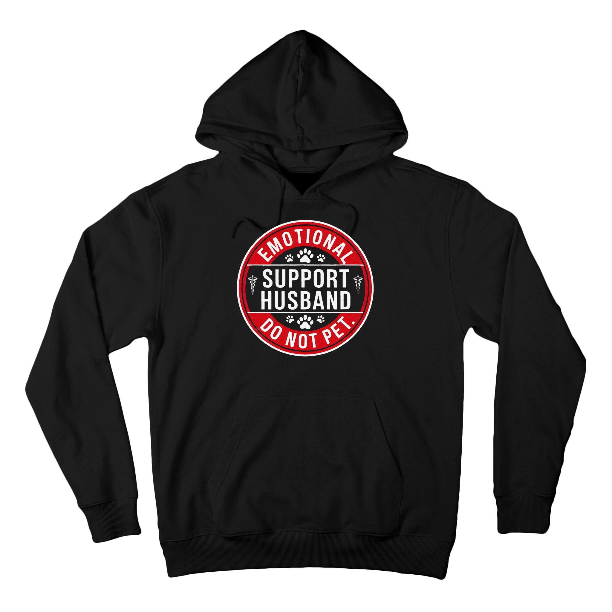 Emotional Support Husband Do Not Pet Tall Hoodie