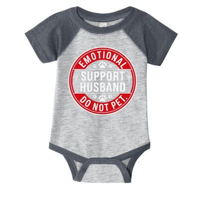Emotional Support Husband Do Not Pet Infant Baby Jersey Bodysuit