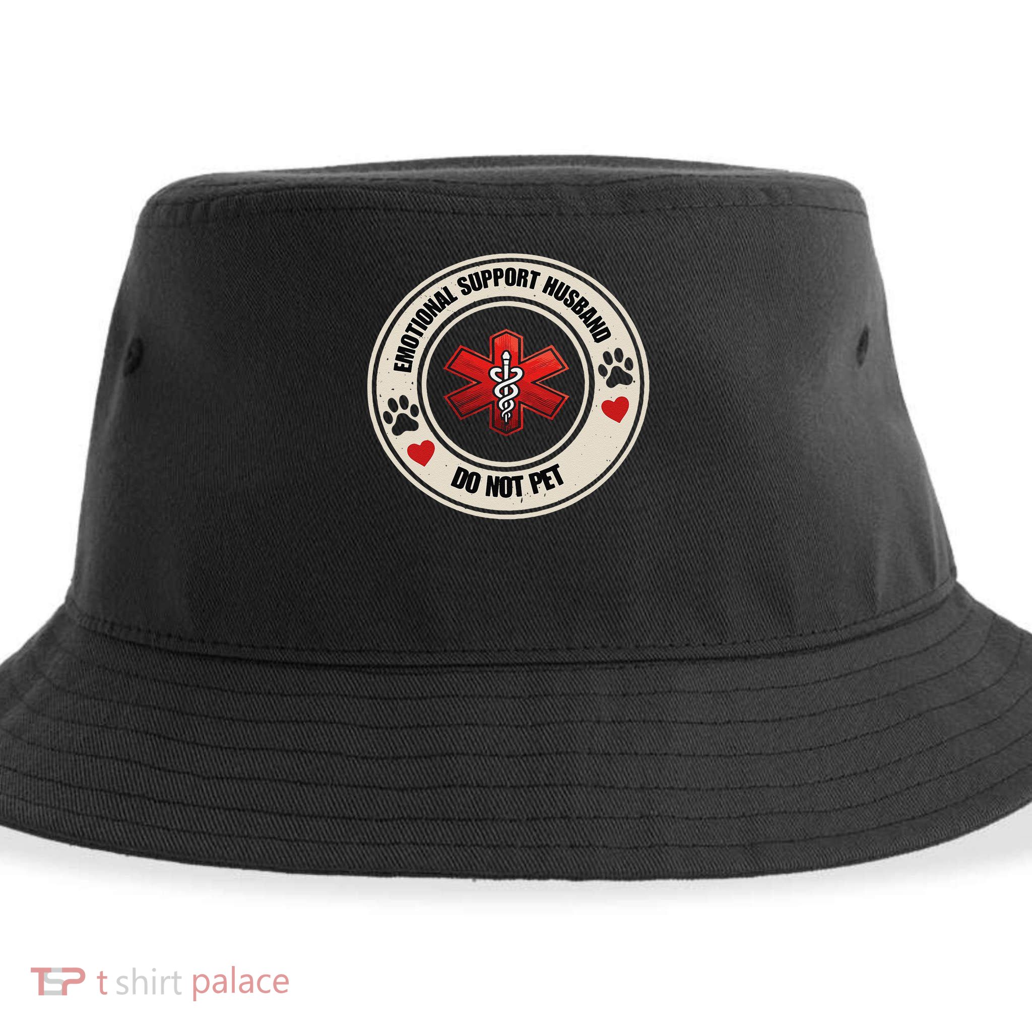 Emotional Support Husband Do Not Pet Sustainable Bucket Hat