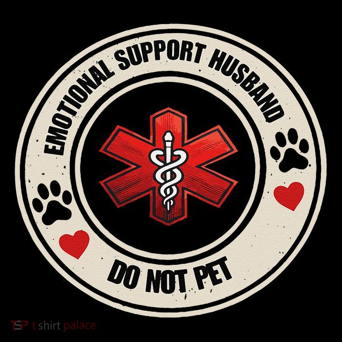 Emotional Support Husband Do Not Pet Drawstring Bag