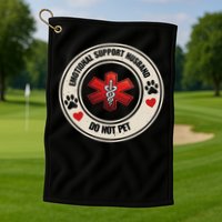 Emotional Support Husband Do Not Pet Golf Towel