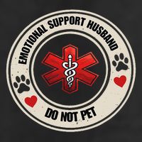 Emotional Support Husband Do Not Pet Golf Towel