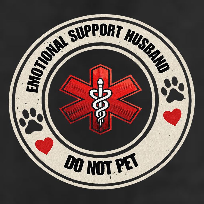 Emotional Support Husband Do Not Pet Golf Towel
