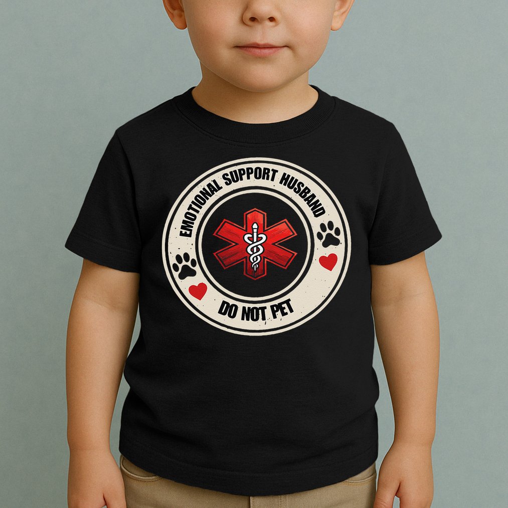 Emotional Support Husband Do Not Pet Toddler T-Shirt
