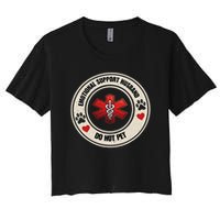Emotional Support Husband Do Not Pet Women's Crop Top Tee