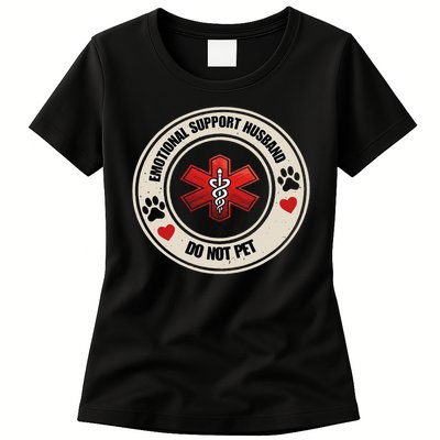 Emotional Support Husband Do Not Pet Womens T-Shirt