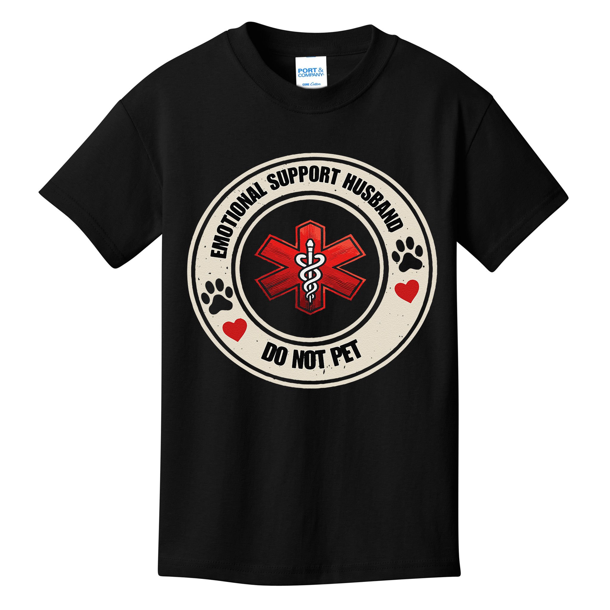 Emotional Support Husband Do Not Pet Kids T-Shirt