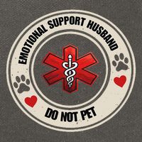 Emotional Support Husband Do Not Pet Cotton Canvas Backpack