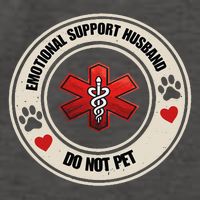 Emotional Support Husband Do Not Pet Vector Backpack