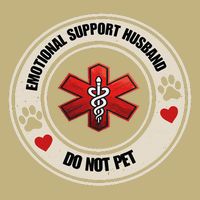 Emotional Support Husband Do Not Pet Button