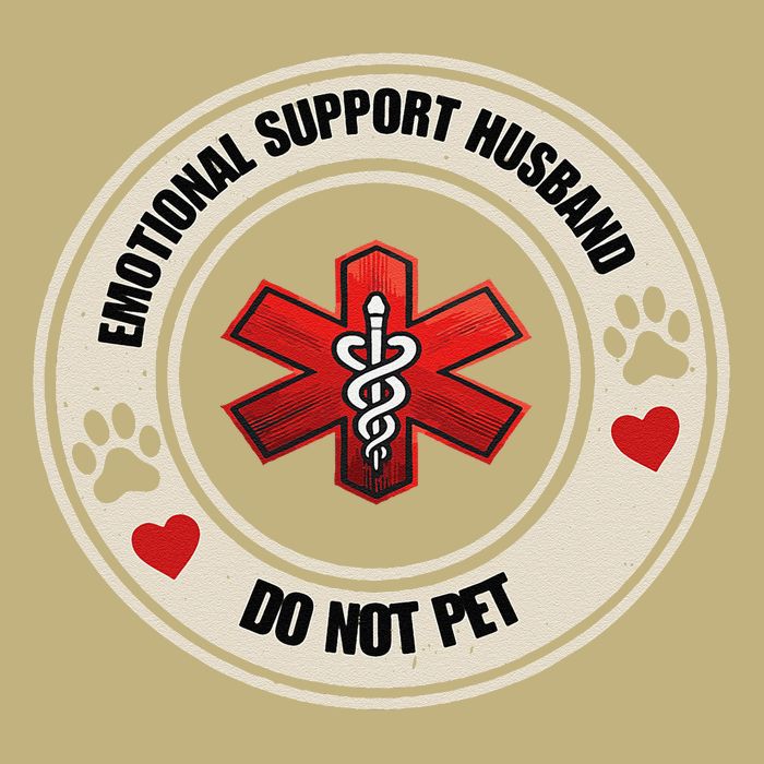 Emotional Support Husband Do Not Pet Button